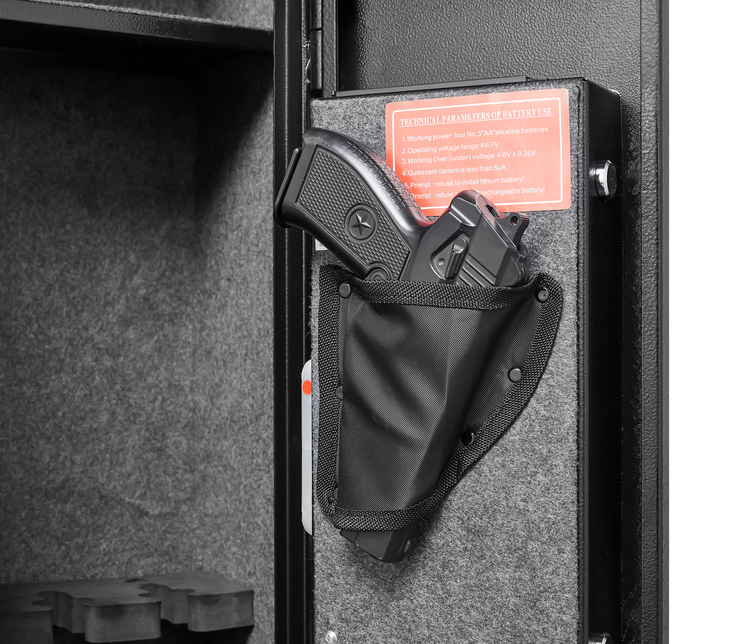 Premium Gun Safe with Quick Access and Adjustable Rack