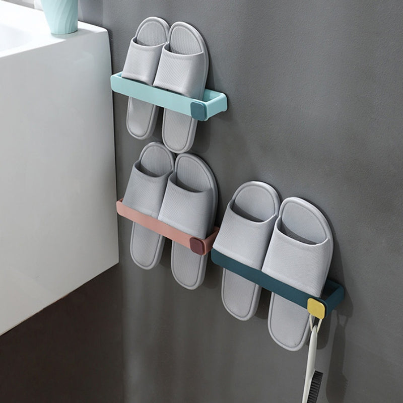 Punch-Free Shoe Rack Bathroom Slippers Rack a Lot Of Toilet Storage Wall Hanging Rack - Korvel