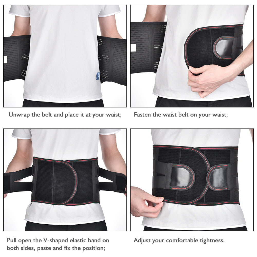 HailiCare Self-Heating Belt Lumbar Disc Herniation Magnetic Therapy Massage Widening Steel Plate Orthopedic Belt - Korvel