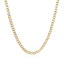 Chaîne Curb Pave en Or Bicolore 14k - 2,6 mm