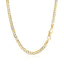 Chaîne Curb Pave en Or Bicolore 14k - 2,6 mm