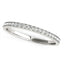 Bague de mariage en diamant rond en or blanc 14 carats avec sertissage à griffes