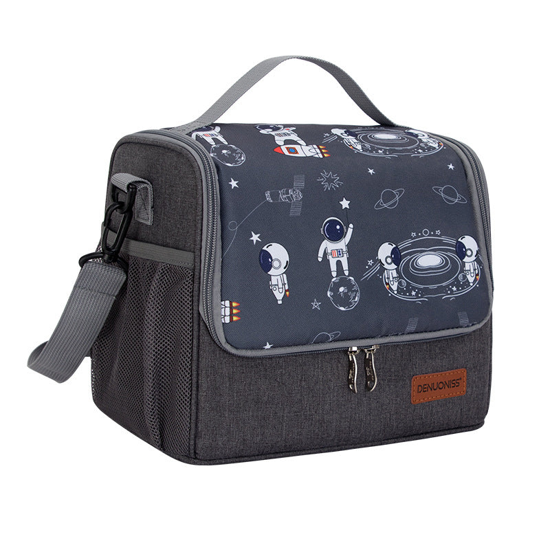 Large capacity thick waterproof heat preservation space walk series lunch box bag - Korvel