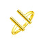 Anillo Abierto de Oro Amarillo de 14k con Barras Elegantes