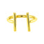 Anillo Abierto de Oro Amarillo de 14k con Barras Elegantes