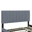 Queen Size Velvet Upholstered Platform Bed with 2 Drawers and 1 Twin XL Trundle- Gray - Korvel