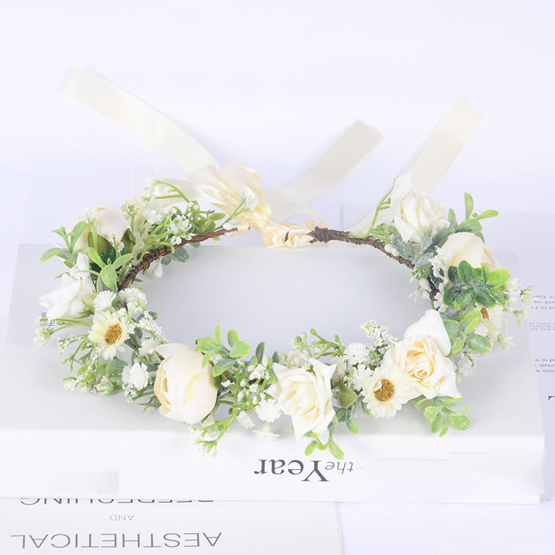 Bohemian Wreath Simulation Starry Sky Handmade Wrapped Headwear Mini Wedding Photography Girl Hair Accessories - Korvel