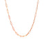 Collier en Chaîne Paperclip Délicat en Or Rose 14K