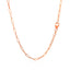 Collier en Chaîne Paperclip Délicat en Or Rose 14K