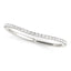 Bague de mariage en diamant courbée en or blanc 14k