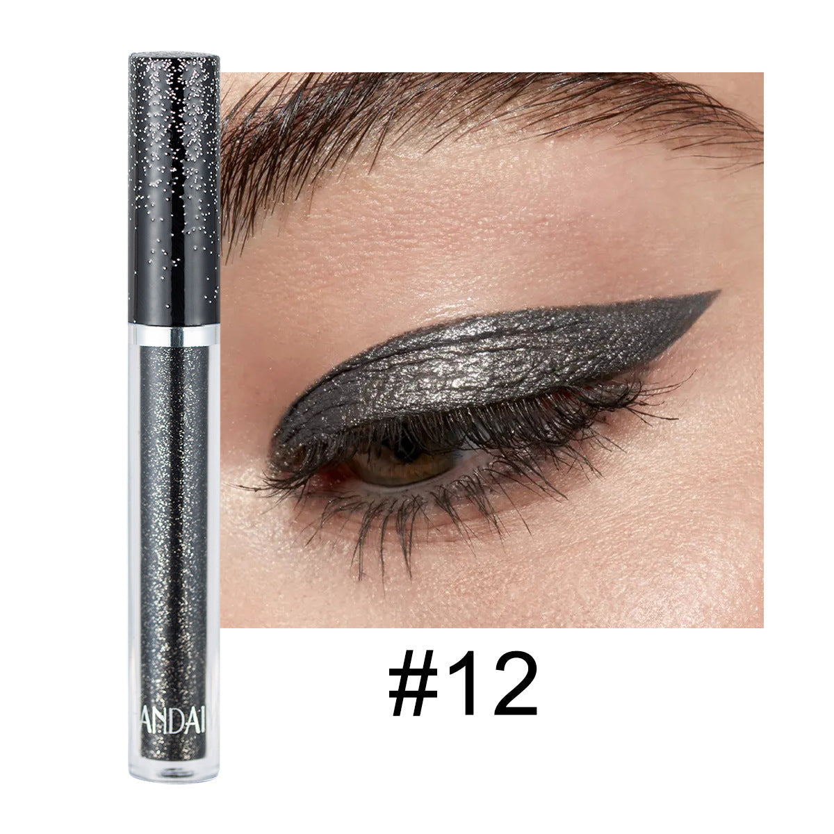 HANDAIYAN 12 Color Single Diamond Liquid Eye Shadow Psychedelic Pearly Shiny Eye Shadow Lying Silkworm Tear Makeup Eye Shadow Liquid - Korvel