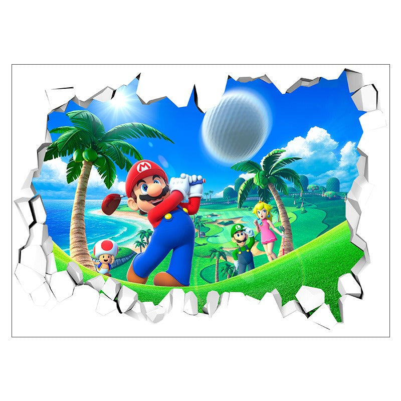 Super Mario Waterproof Wall Stickers for Kids' Rooms