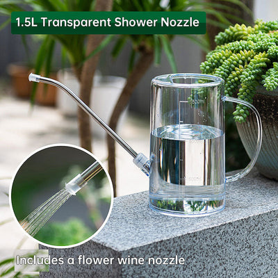 Premium 1.5L Stainless Steel Watering Can with Detachable Spout