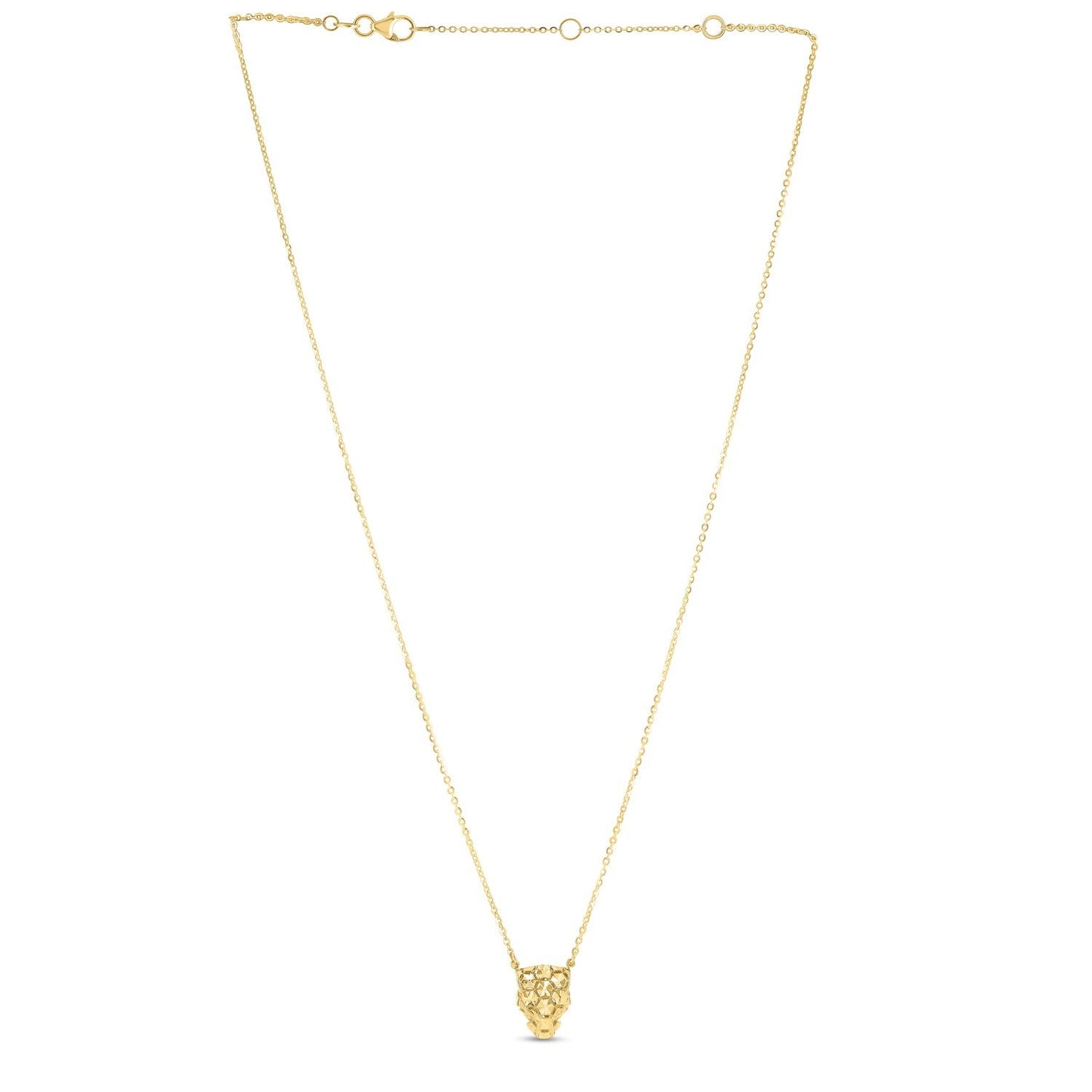 Collier tête de panthère en or jaune 14 carats