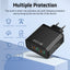 Four in one 2USB+2PD mobile phone charger, tablet plug, European, American and British standard super fast charging - Korvel