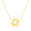 Collier en or jaune 14 carats en forme de soleil