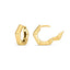 Aros Huggie de Bambú en Oro Amarillo de 14k