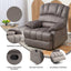 Large Manual Recliner Chair in Fabric for Living Room, Grey - Korvel