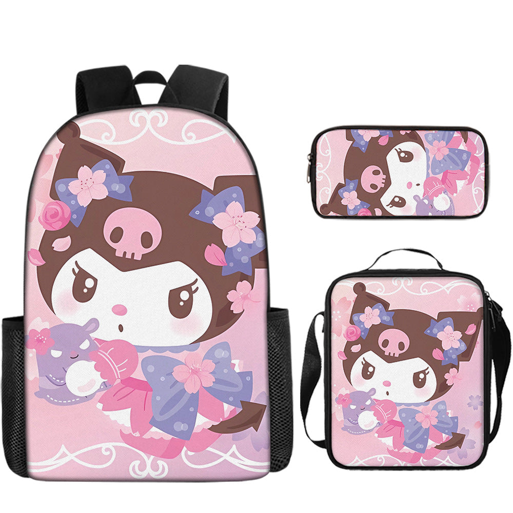 New Cartoon School Bag Printing Custom Bookbag High Quality Backpack Pencil Cases Kids Bags For Girls - Korvel