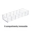 Household Transparent Divided Cosmetic Storage Box Sorting and Detachable Plastic Desktop Storage Box - Korvel