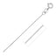 14k White Gold Diamond Cut Cable Link Chain - 0.7mm