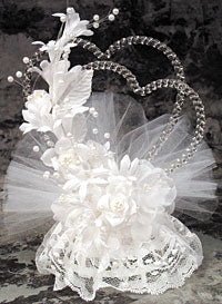 Hearts In Harmony Cake Topper - 7.5" Elegant Design