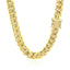 Chaîne solide Miami Cuban en or jaune 14k - 9,25 mm