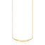 14k Yellow Gold Necklace with Polished Curved Bar Pendant