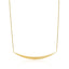 14k Yellow Gold Necklace with Polished Curved Bar Pendant