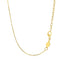14k Yellow Gold Necklace with Polished Curved Bar Pendant