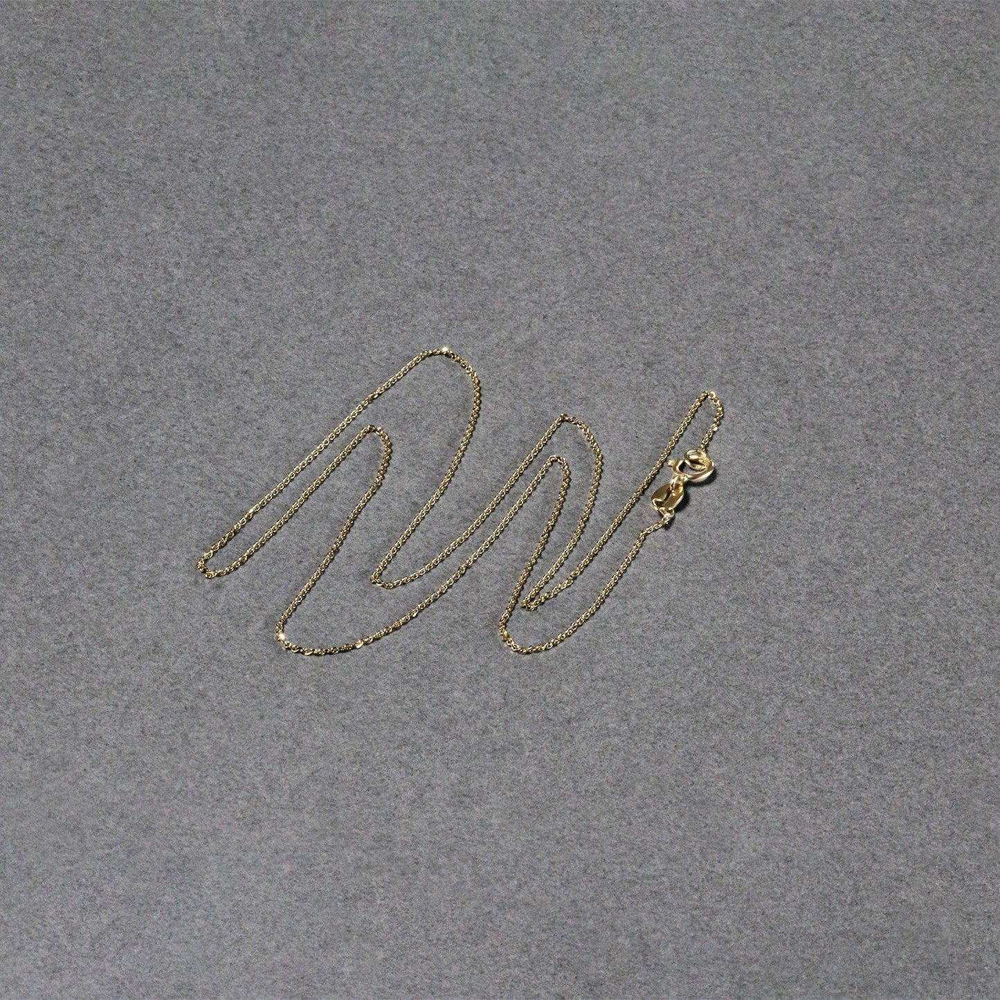 14k Yellow Gold Diamond Cut Cable Link Chain - 0.7mm
