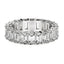 Bague Eternité en Diamant de Culture Lab en Taille Émeraude en Or Blanc 14k