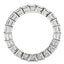Bague Eternité en Diamant de Culture Lab en Taille Émeraude en Or Blanc 14k
