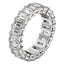 Bague Eternité en Diamant de Culture Lab en Taille Émeraude en Or Blanc 14k