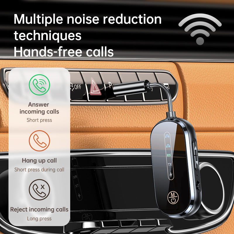 Two to two Bluetooth receiver transmitter 2-in-1 car Bluetooth adapter, airplane, ship, gym - Korvel