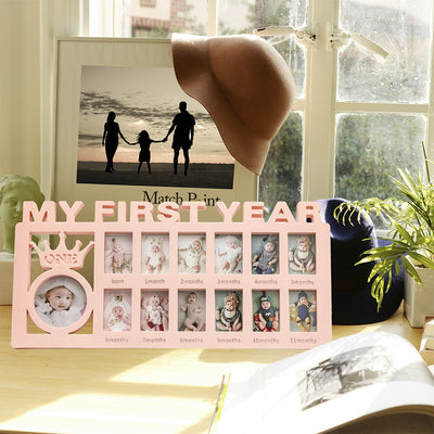 Newborn baby's 12 month growth record creative Korean style combination photo frame - Korvel
