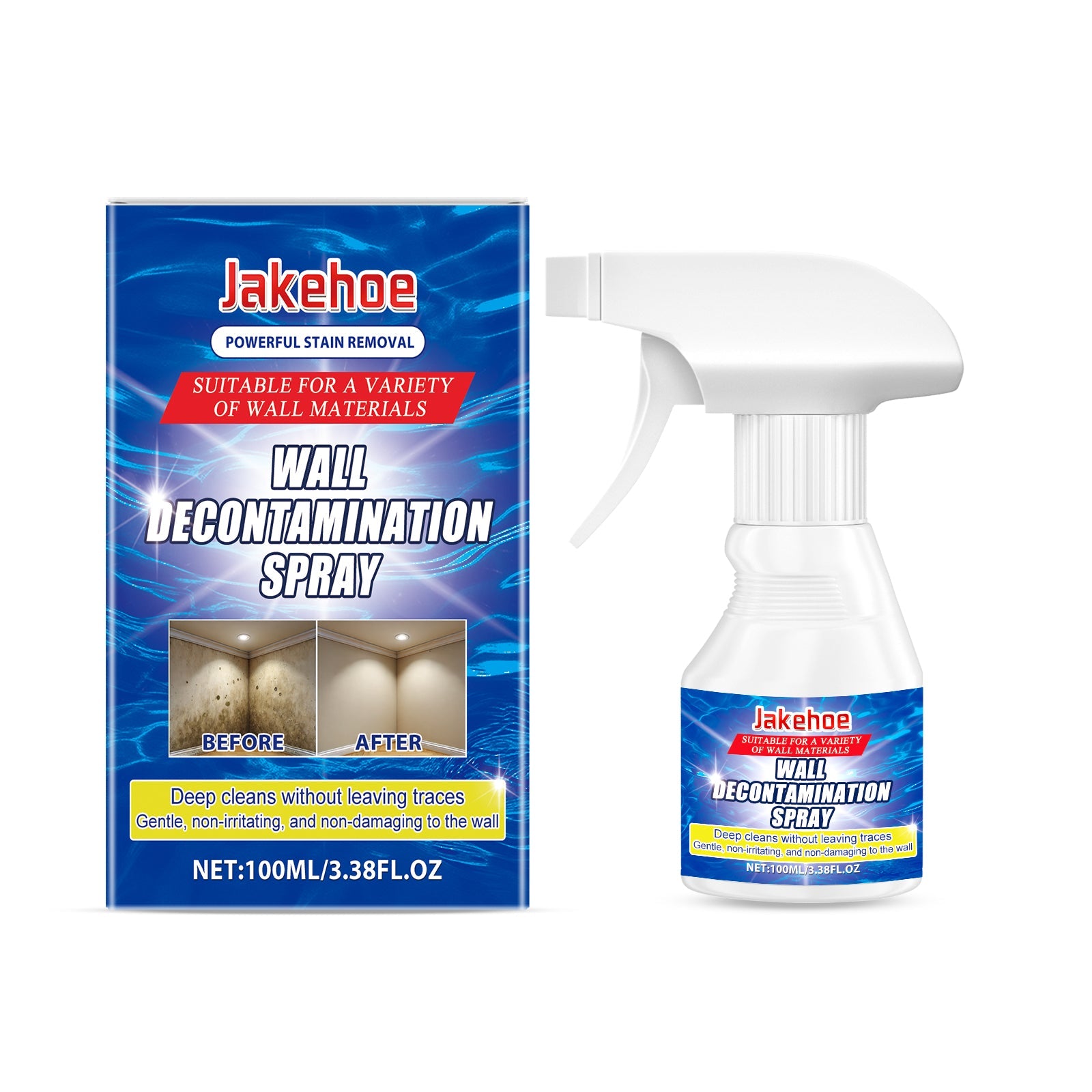 Wall Decontamination Spray Wall Cleaning Water Stains Stains Bathroom Bathroom Polishing Cleaner - Korvel