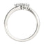 Bague en diamant à deux pierres élégante en or blanc 14 carats