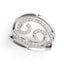 Swirl Design Diamond Ring in 14k White Gold