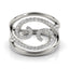 Swirl Design Diamond Ring in 14k White Gold