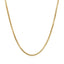 Cadena de Caja Redonda Sólida de Oro Amarillo de 14k - 1.6 mm