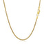Cadena de Caja Redonda Sólida de Oro Amarillo de 14k - 1.6 mm