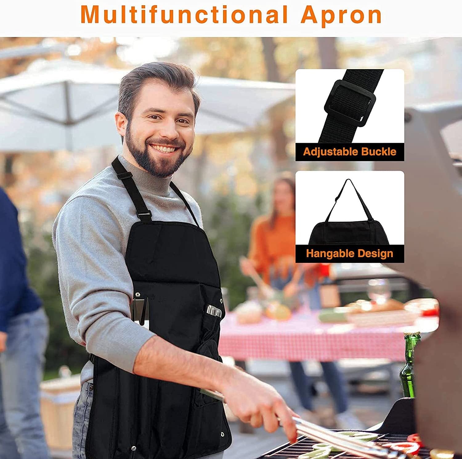 Apron Bakeware 39-Piece BBQ Grilling Utensils Set Baking Utensils - Korvel