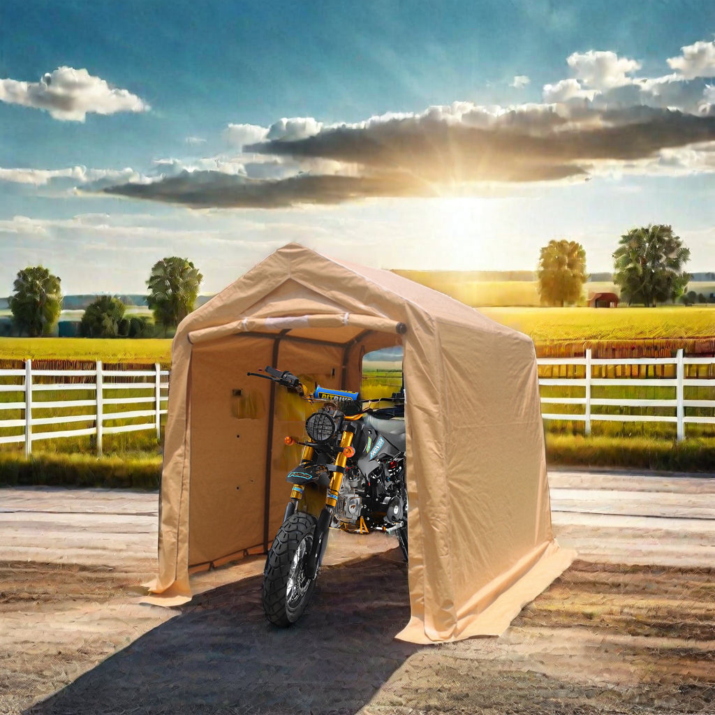 7x8 ft Outdoor Portable Gazebo Storage Shelter Shed