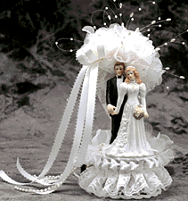 Ribbons In The Sky Cake Topper - 9" High Elegance