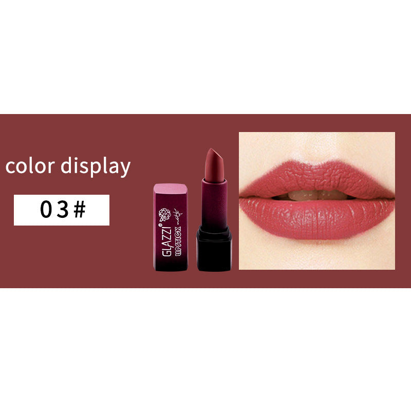 Small Square Tube Matte Matte Not Easy To Fall Off Lipstick Smooth Moisturizing Not Pull Dry Lasting Color Portable Lipstick Makeup - Korvel