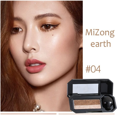 UBUB Brand Double Color Convenient Eyeshadow Makeup Palette Waterproof Pigment Shimmer Eye Color Cosmetics - Korvel