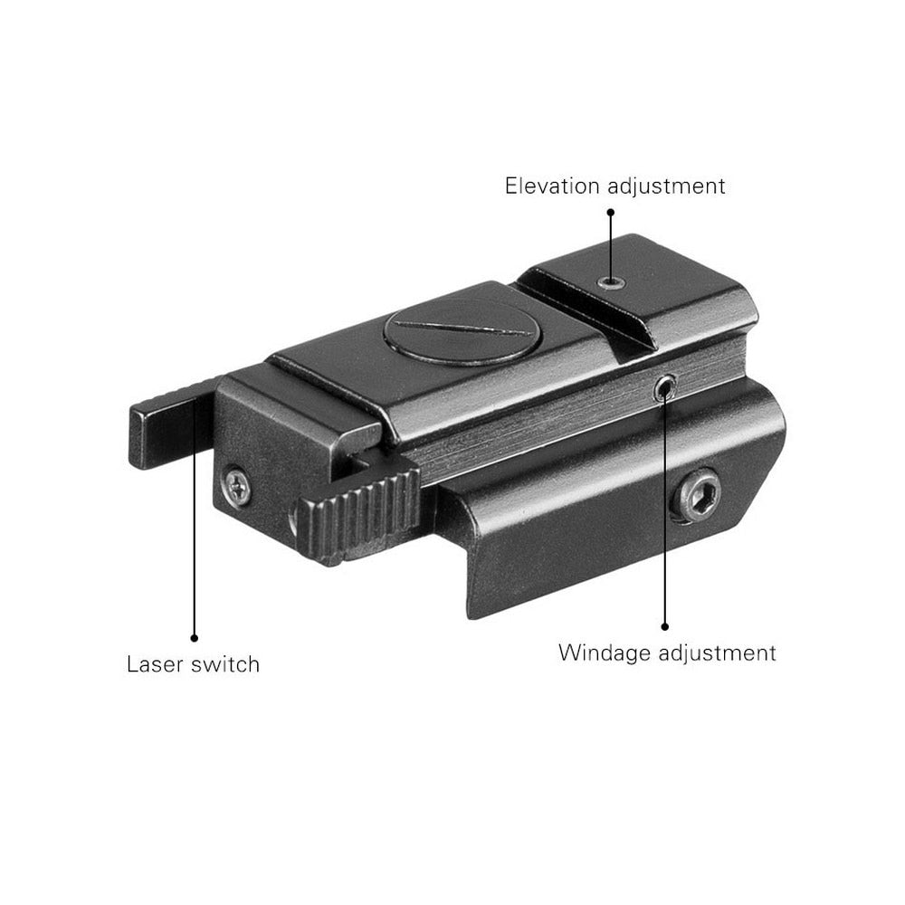 20mm Hunting Riflescope Tactical Red Dot Laser Sight Picatinny Weaver Rail for Pistol Glock Headgun Gun Red Dot Scope - Korvel