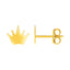 Pendientes de Post Crown de Oro Amarillo de 14k