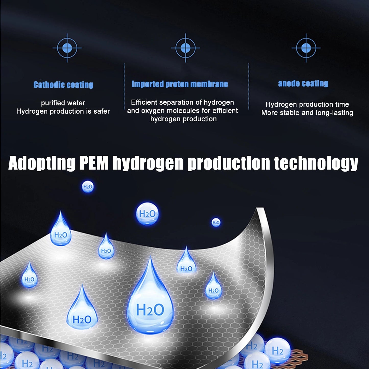 H60 Intelligent Hydrogen Rich Water Cup - Portable & Leak-Proof